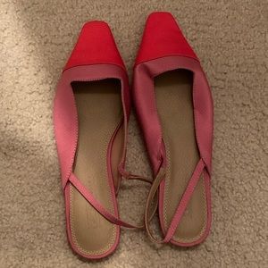 ASOS sling back flats size 7.5 worn twice